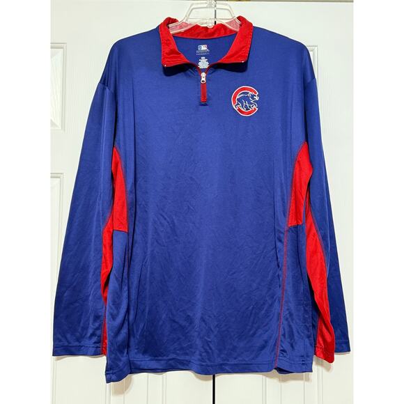 MLB Chicago Cubs 1/4 Zip Pullover, Men's Size XLT - Picture 1 of 5